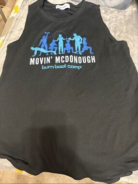 Movin' McDonough Burn Boot Camp Black Tank Top